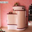 Stufa ad accumulo con rivestimento in maiolica ( cod. 125 ).