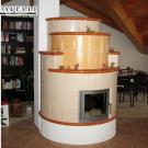 Stufa ad olle in maiolica Ceram + ( cod. 112 ).