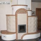 Stufa ad olle con maioliche Jasba (cod. 118 ).