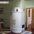 Stufa ad olle con maioliche Ceram+ (cod. 67).