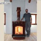 Restauro stufa camino Franklin di Castellamonte ( cod. 306)