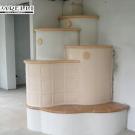 Stufa ad olle in ceramica e muratura (cod. 108).