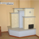 Stufa olle in maiolica e muratura (cod. 159).