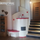 Stufa in maiolica e muratura (cod. 244).