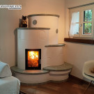 Stufa a olle in maiolica e muratura (cod. 255)