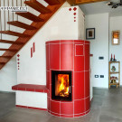 Stufa a olle in maiolica e muratura (cod. 256)