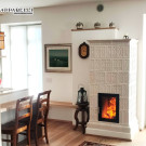 Stufa a olle in maiolica e muratura (cod. 257)