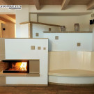 Stufa olle in maiolica e muratura (cod. 245).