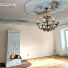 Restauro di una stufa antica manifattura trentina (probabile Leonardi) fine XIX inizio XX sec. (cod. 331).