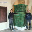 Restauro stufa rinascimentale presso Castel Fahlburg, Prissiano (BZ).