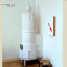 Restauro stufa antica Demetrio Bormiolli , 1850 circa. Funzionante in modo tradizionale a legna.