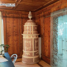 Restauro stufa antica Giuseppe Bormiolli , 1830 circa. Ora funzionante senza camino, con resistenze elettriche.