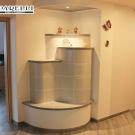 Stufa in maiolica Ceram+ e muratura (cod. 173-1).