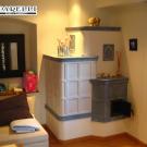 Stufa ad olle ii maiolica Jasba e muratura (cod. 90).