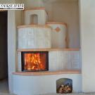 Stufa ad olle con ceramiche Jasba ed inserto Spartherm (cod.54).