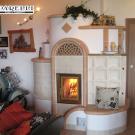 Stufa in ceramica Jasba ed inserto a legna Brunner (cod. 03).