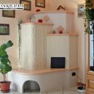 Stufa in maiolica e muratura (cod. 35).