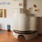 Stufa ad olle in maiolica e muratura (cod. 199).