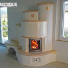 Stufa ad olle ad accumulo in maiolica e muratura (cod. 154).