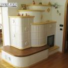 Stufa in maiolica Arcadia (cod. 145).