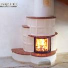 Stufa camino in maiolica con inserto Spartherm (cod. 150).