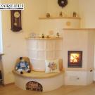 Stufa ad olle tradizionale in maiolica e muratura (cod. 178).