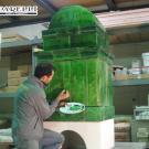 Restauro stufa antica Giacomo Tomazzolli della metà del 1800, prodotta a Cles in Val di Non. Restaurata ed installata a Cortina d'Ampezzo ( cod. 309).